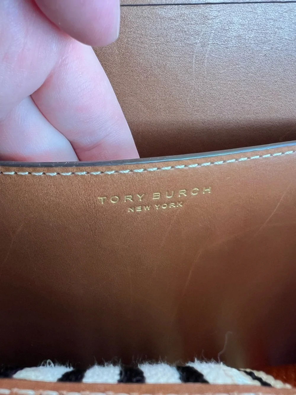Tory Burch Lee Radziwill Patchwork Webbing & Leather Bag